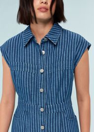 Denim Bodice Stripe Dress