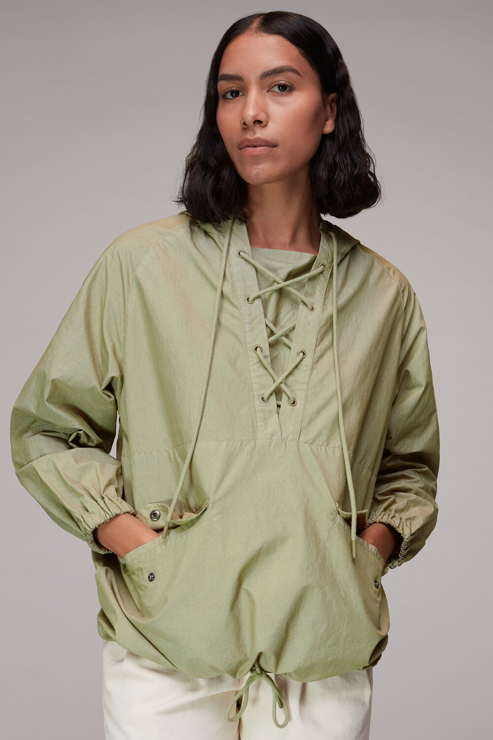 Lottie Tie Neck Windbreaker