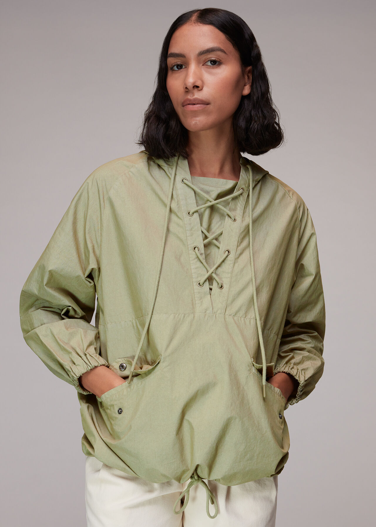 Lottie Tie Neck Windbreaker