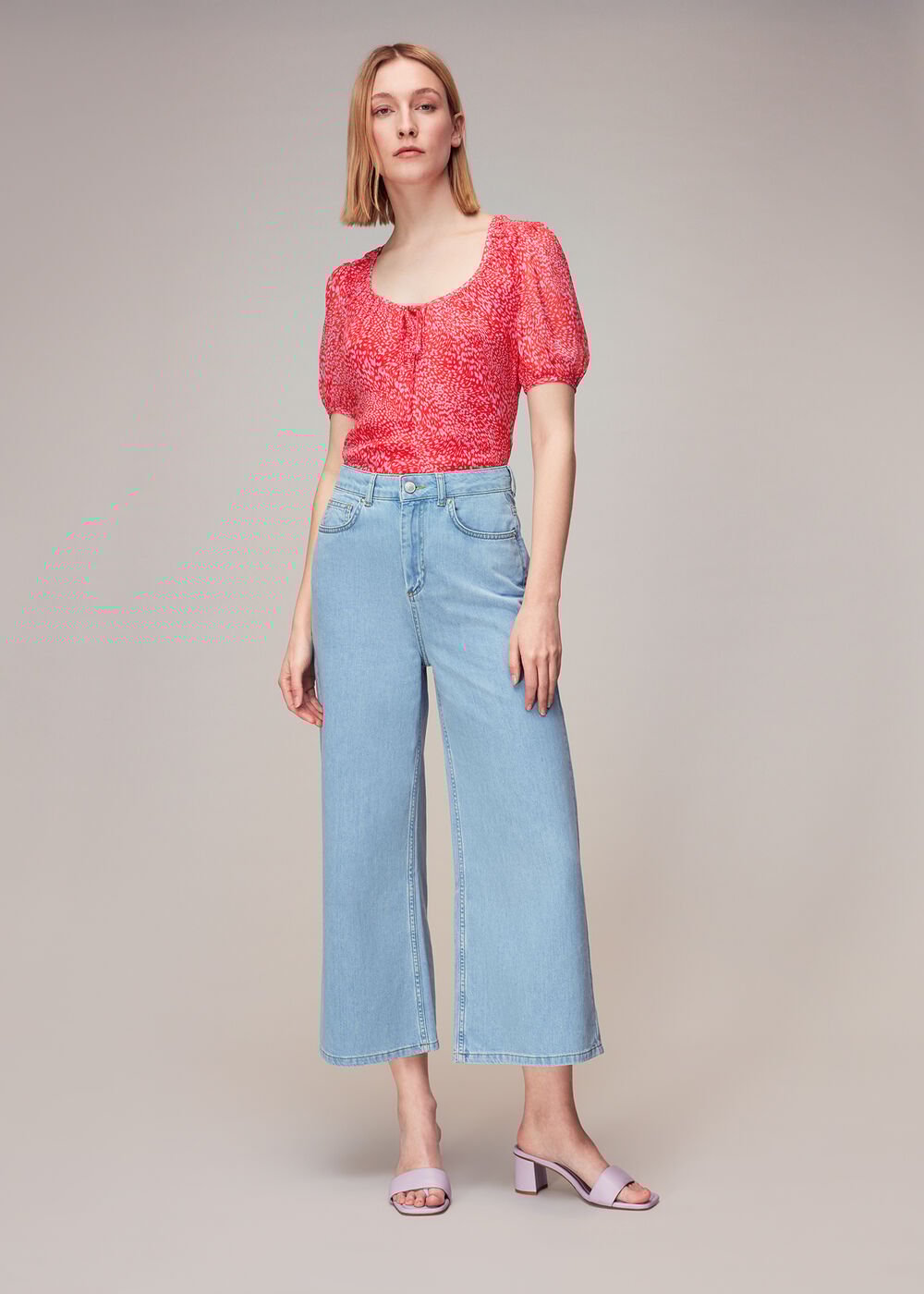 Diagonal Leopard Top