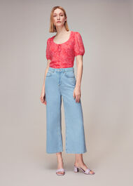 Diagonal Leopard Top