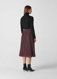 Stripe Sparkle Pleated Skirt