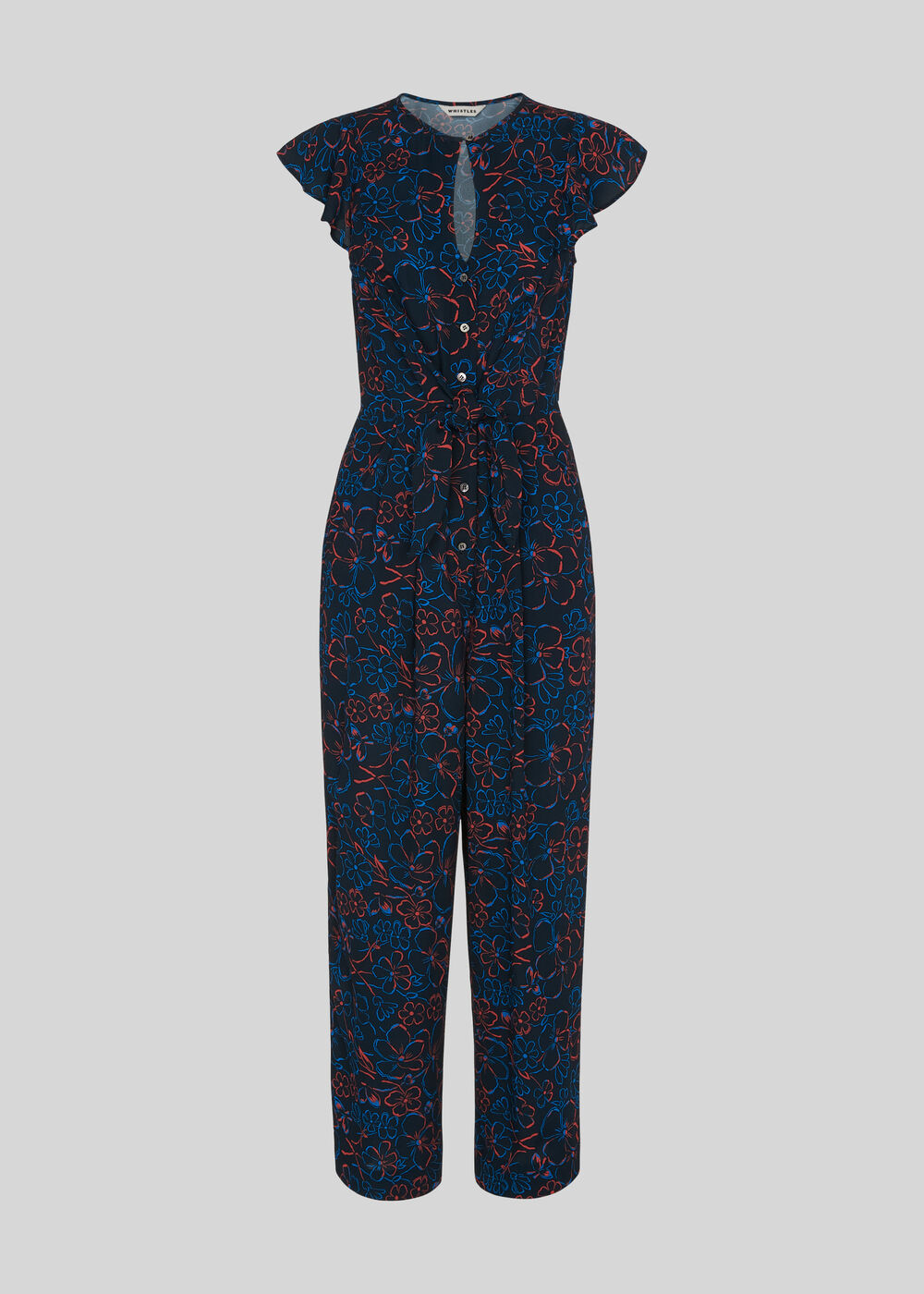 Outline Floral Jumpsuit