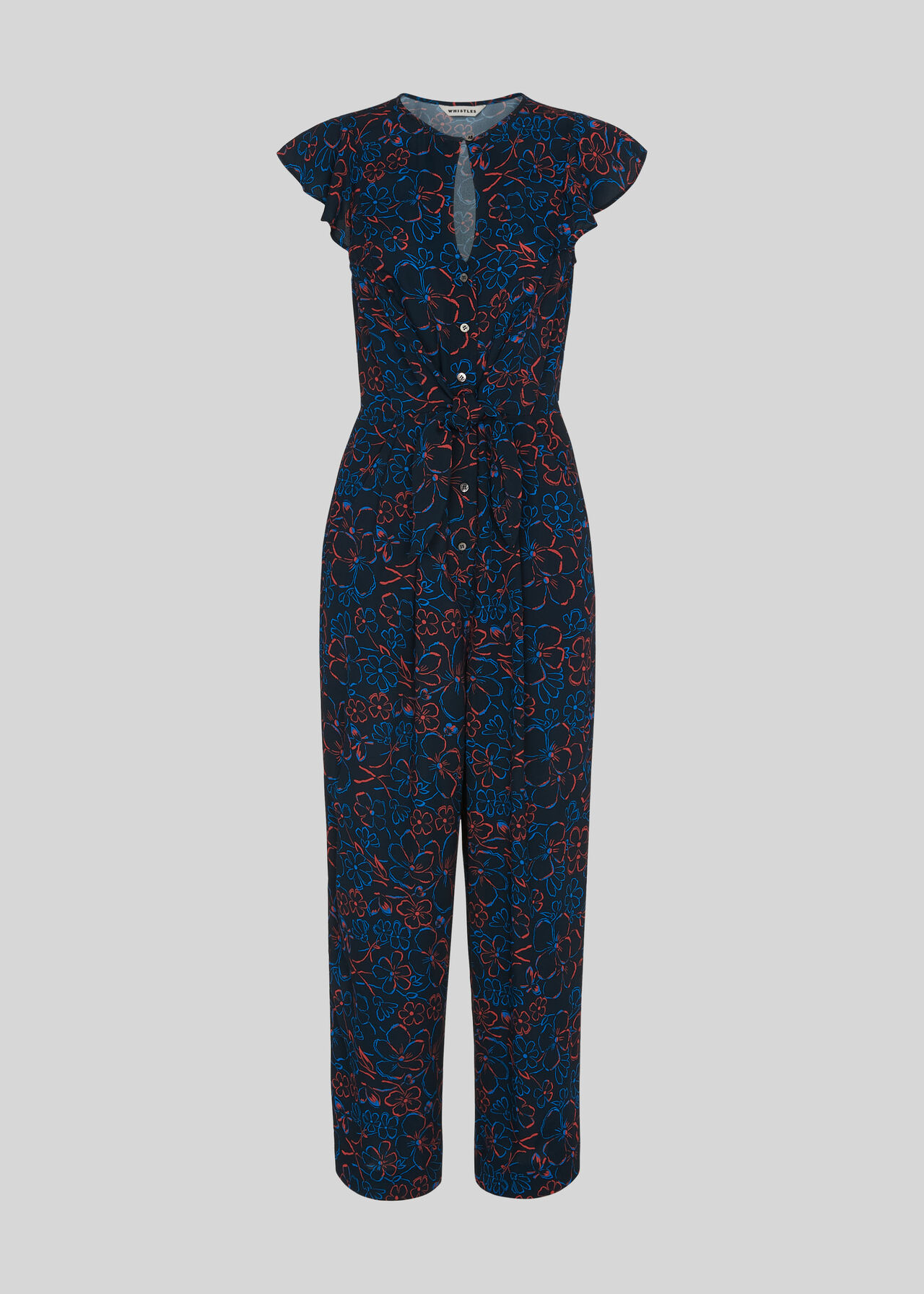 Outline Floral Jumpsuit
