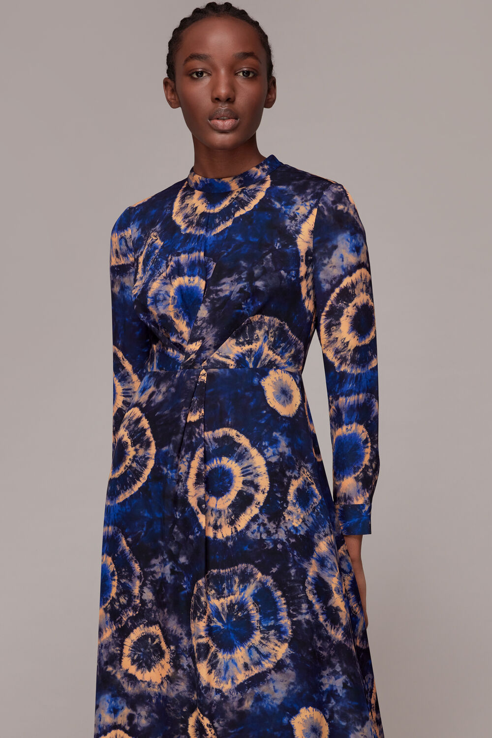 Elena Tie Dye Silk Midi Dress
