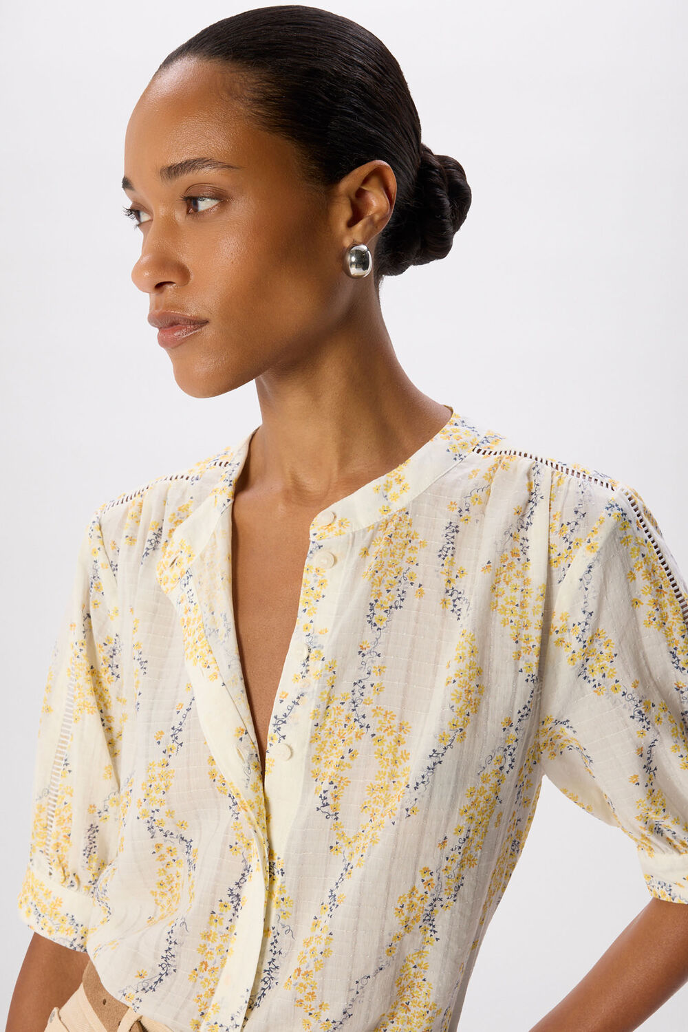 Ditsy Stem Textured Shirt