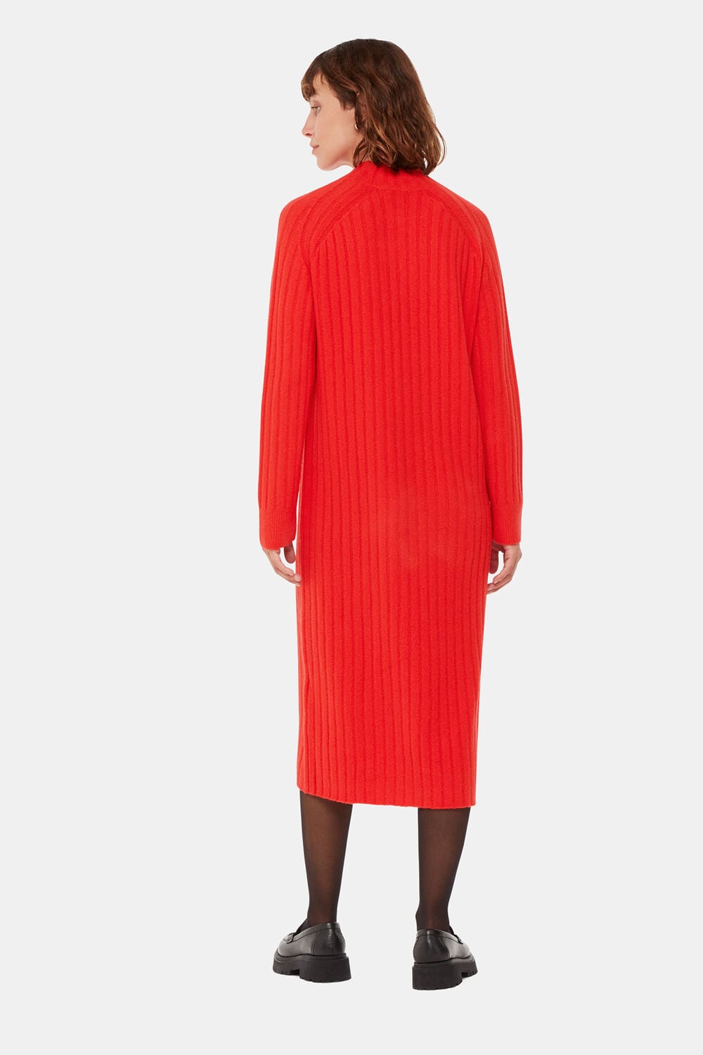 Ribbed Knitted Midi Dress
