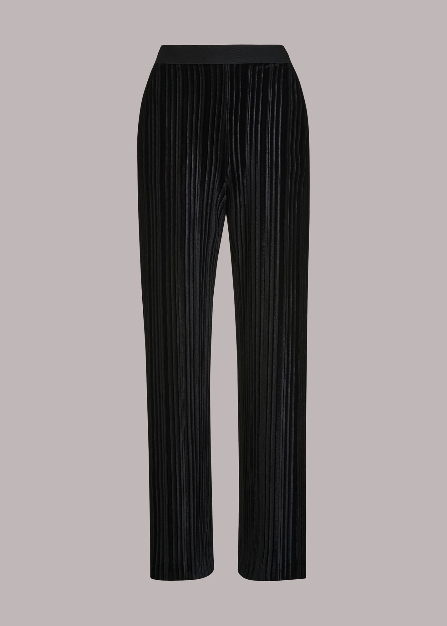 Black Sarai Velvet Pleated Trouser