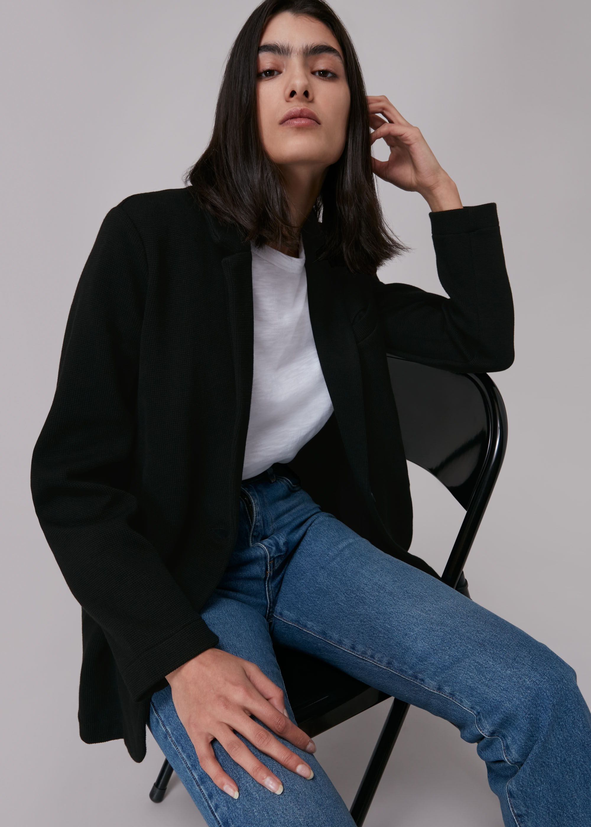 Whistles jersey cheap blazer