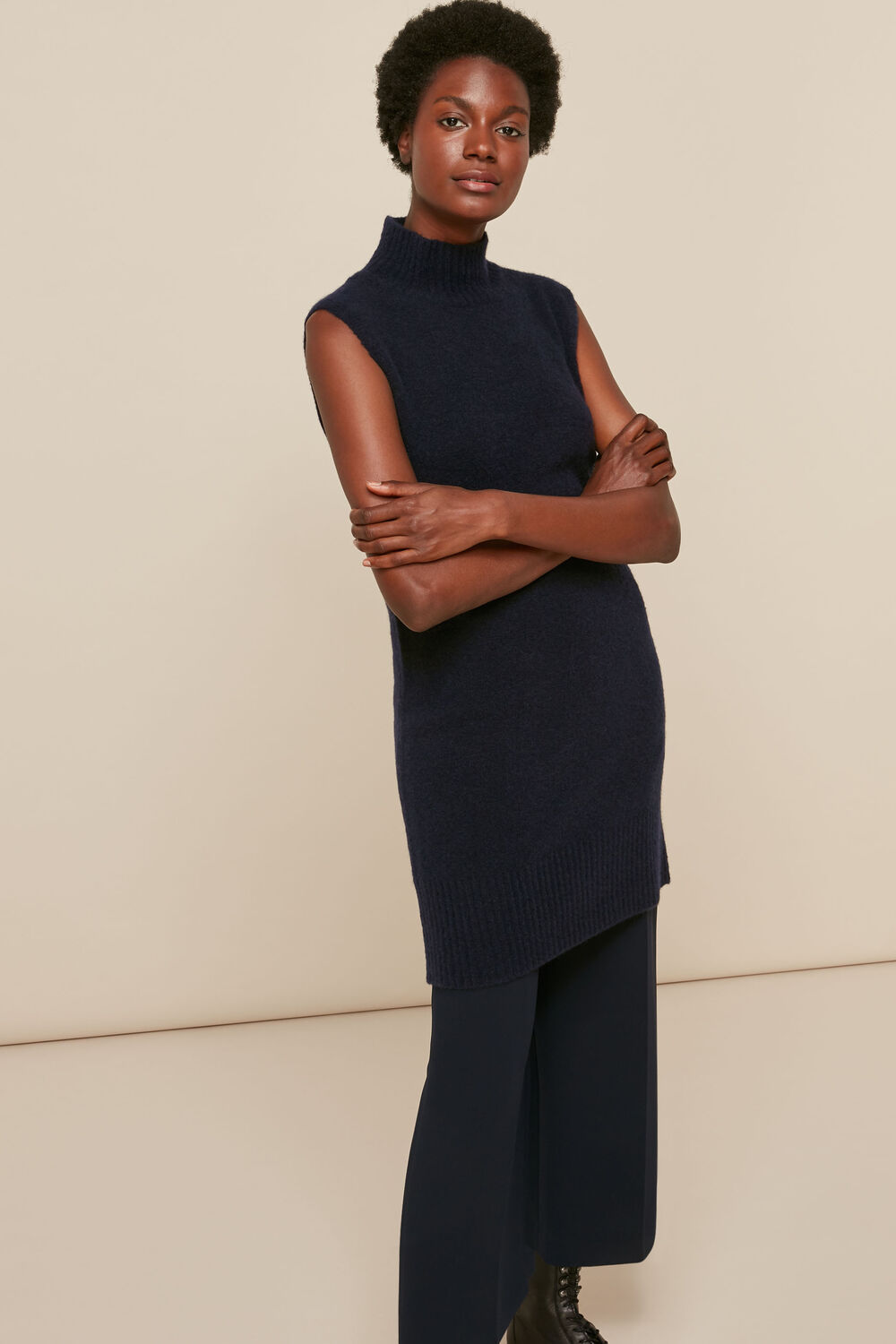 Sleeveless Tunic Knit Dress