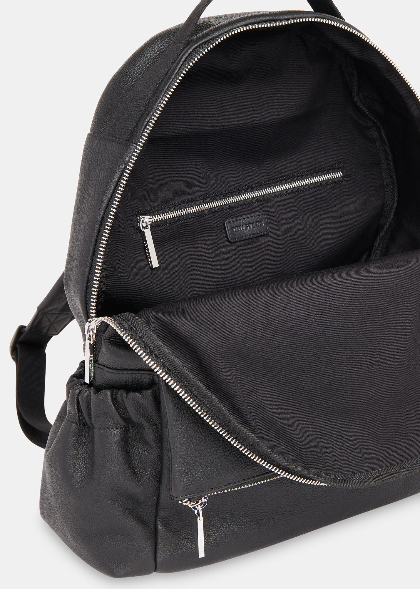 Whistles black deals leather backpack