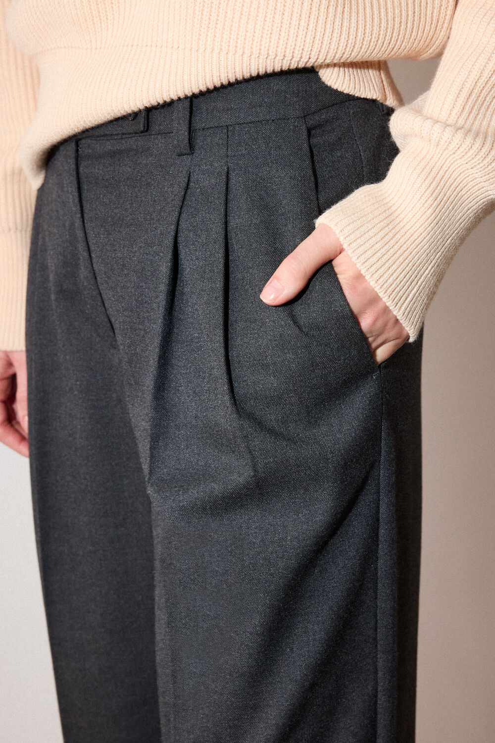 Grey Flannel Straight Leg Trouser