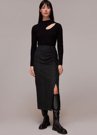 Lace Column Skirt