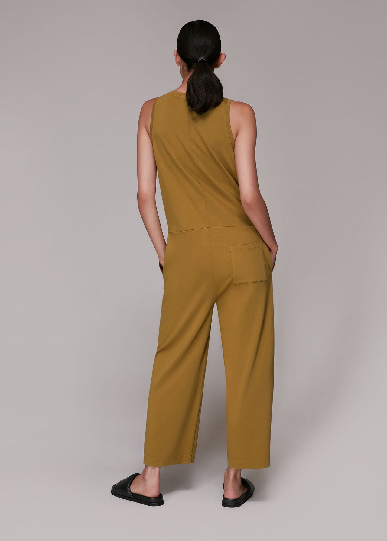 Jersey Button Front Jumpsuit