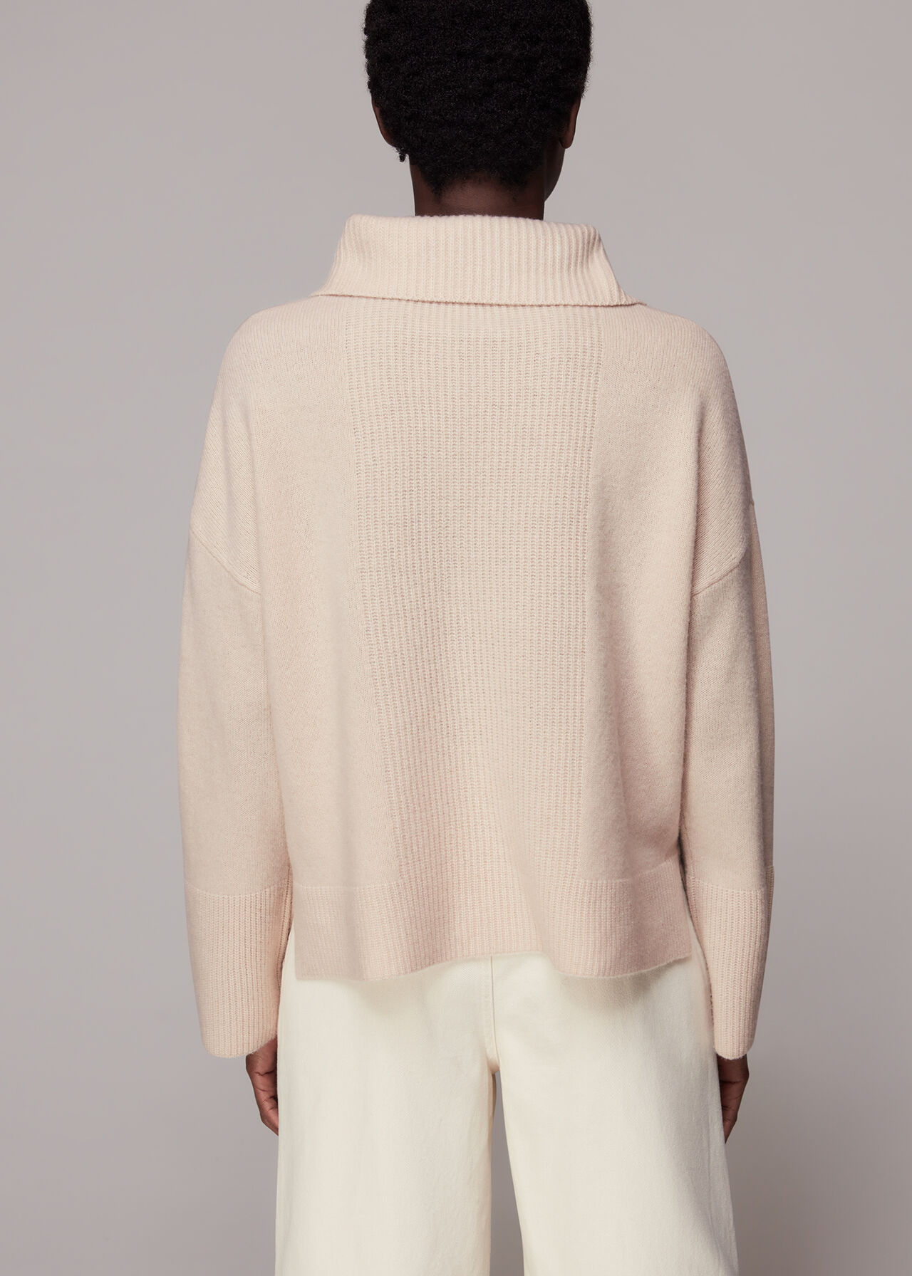 Rib Detail Collar Jumper