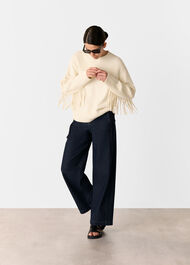 Fringed Rib Detail Sweater