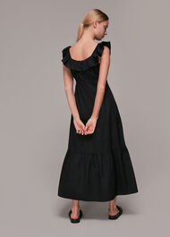 Jemma Frill Poplin Midi Dress