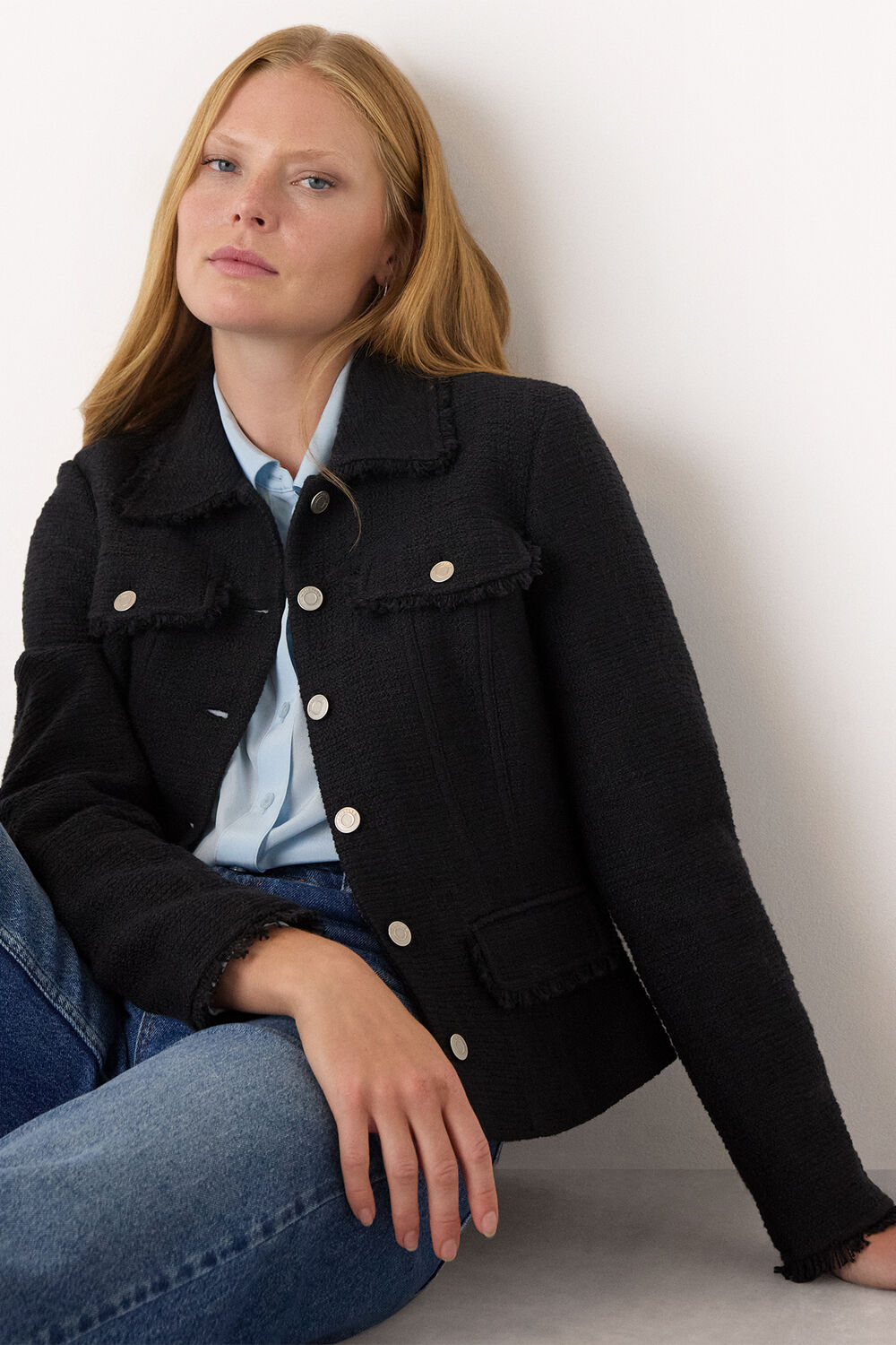 Black Lucie Boucle Jacket