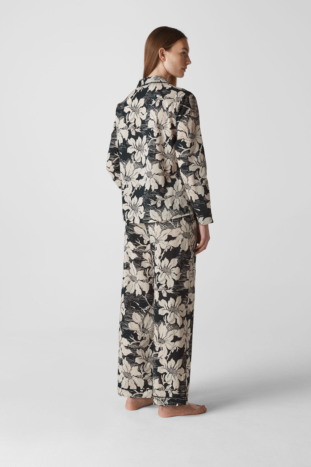Birds Of Paradise Pyjama Set Black and White