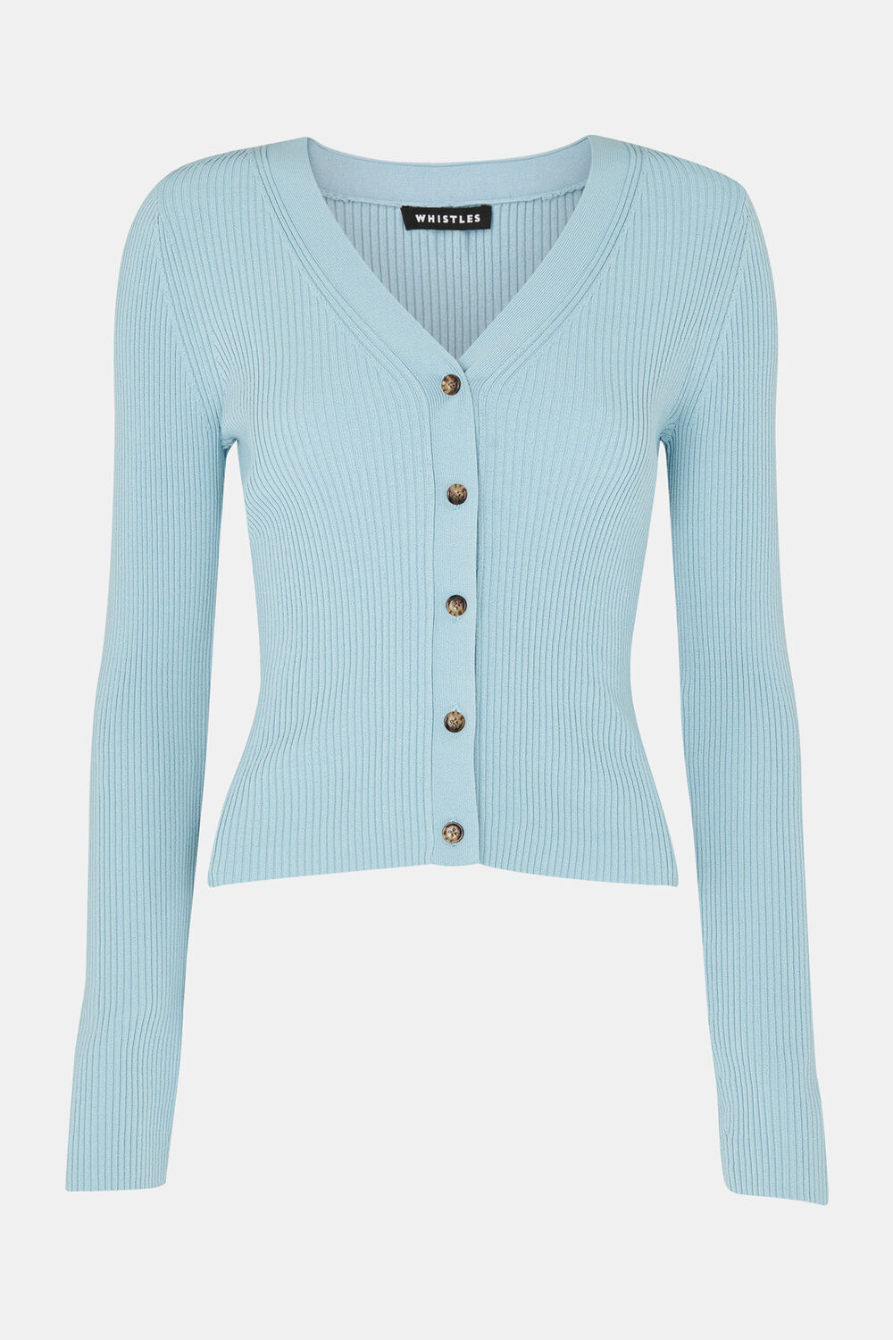 Ribbed V neck Cardigan