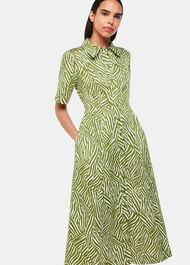 Linear Leaf Midi Dress