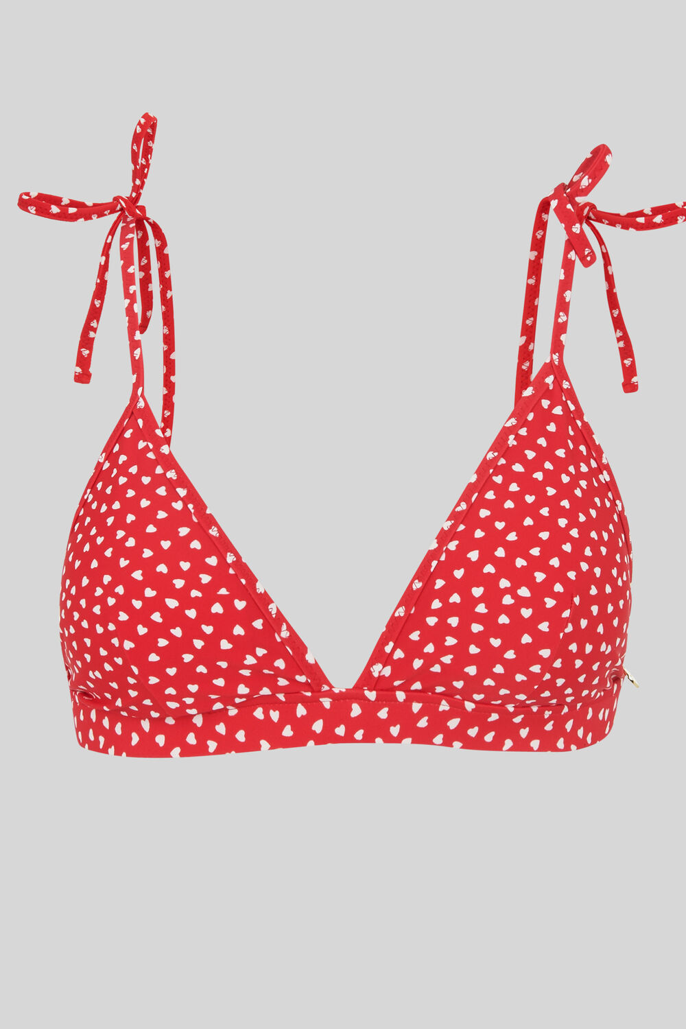 Heart Print Bikini Top Red/Multi