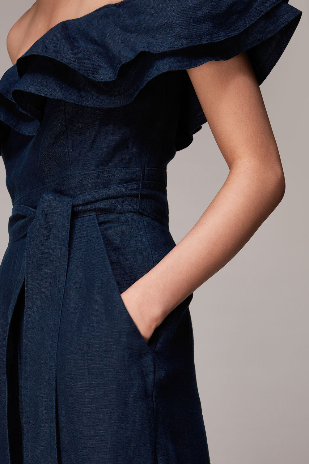 Tabi Linen Bardot Jumpsuit
