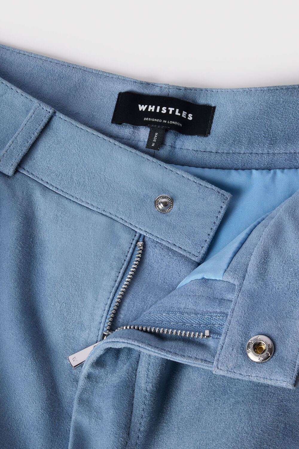 Blue Suede Longline Short