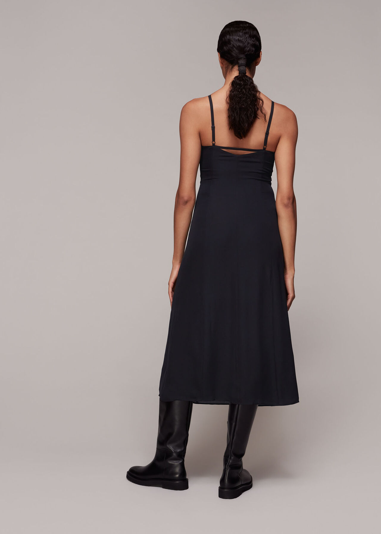 Silk Cut Out Detail Slip Dress