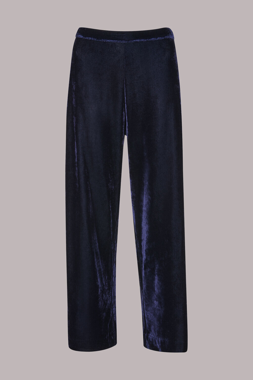 Velvet Wide Leg Crop Trouser