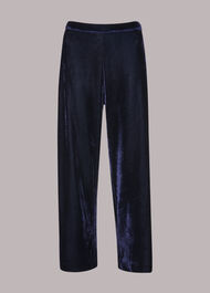 Velvet Wide Leg Crop Trouser