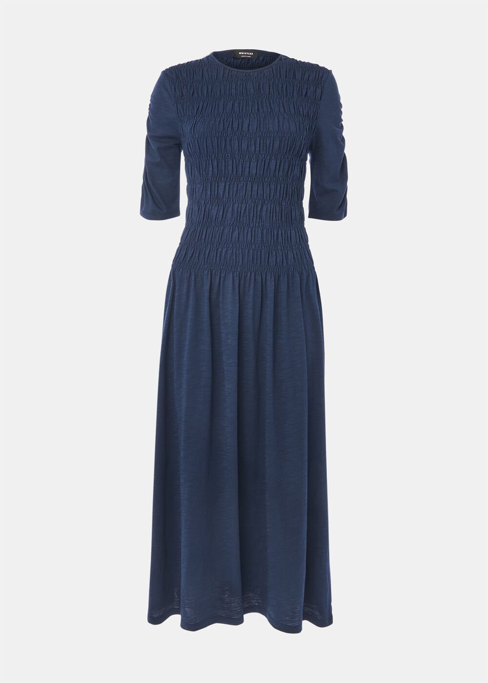Jersey Shirred Midi Dress