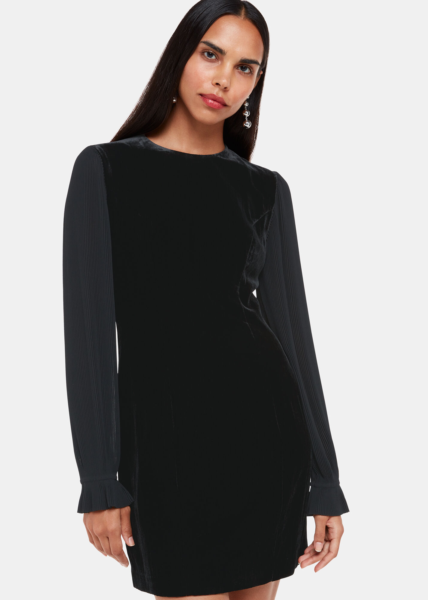 Orinthia | Velvet Mini Dress with Lace main image 1