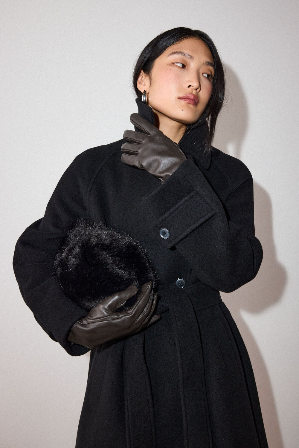 Belted Wool Rich Trench Coat
