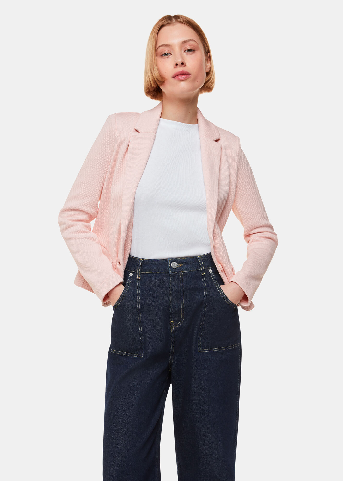 Whistles slim jersey jacket black cheap