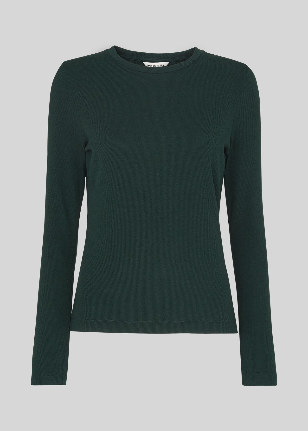 Dark Green Essential Crew Neck | WHISTLES