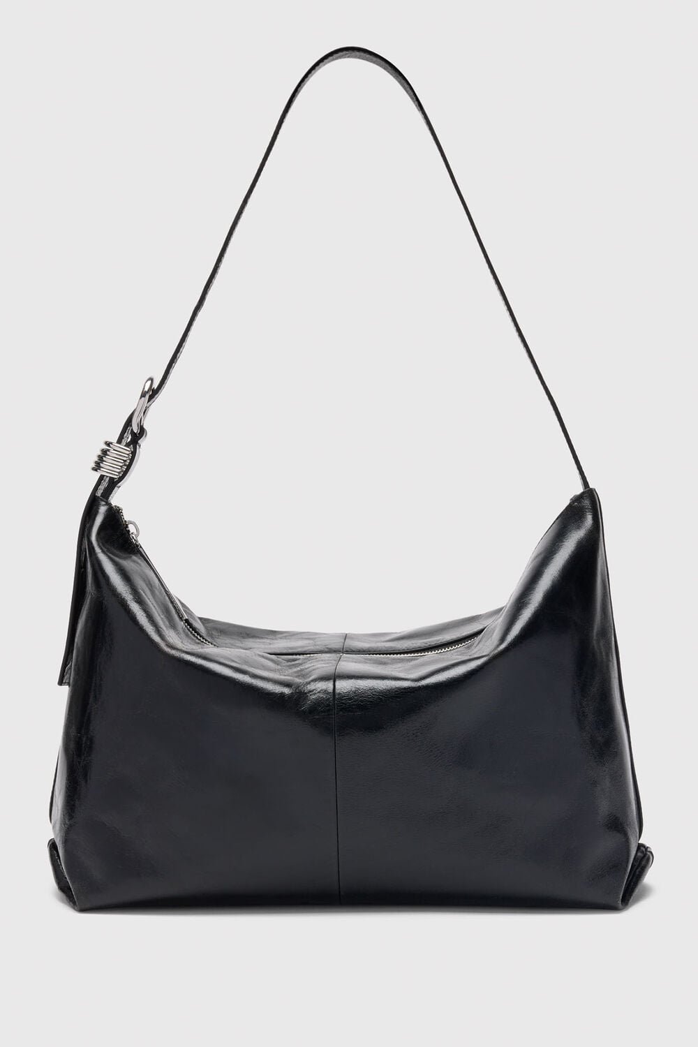 Black Ring Detail Shoulder Bag