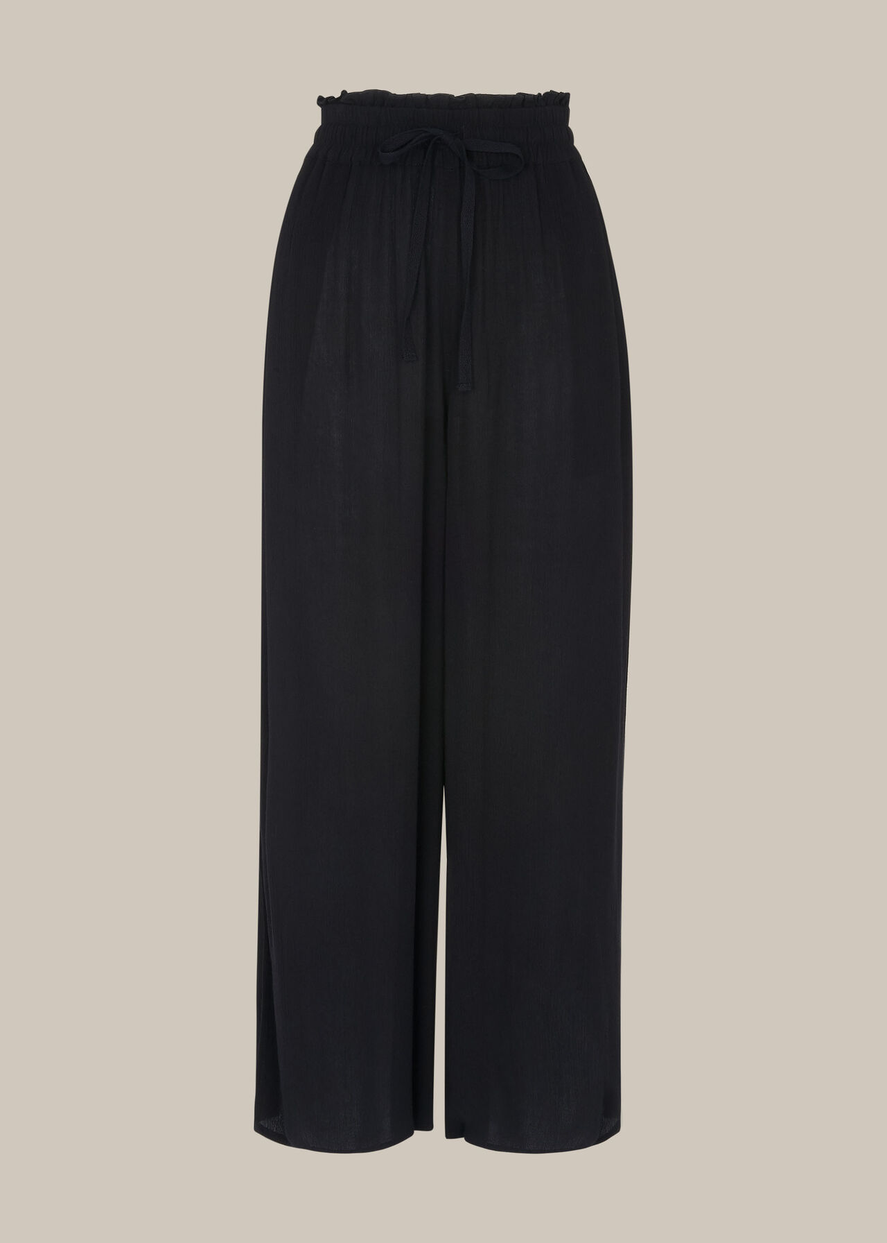 Fluid Crop Trouser Black