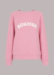 Bonjour Logo Sweatshirt Pink
