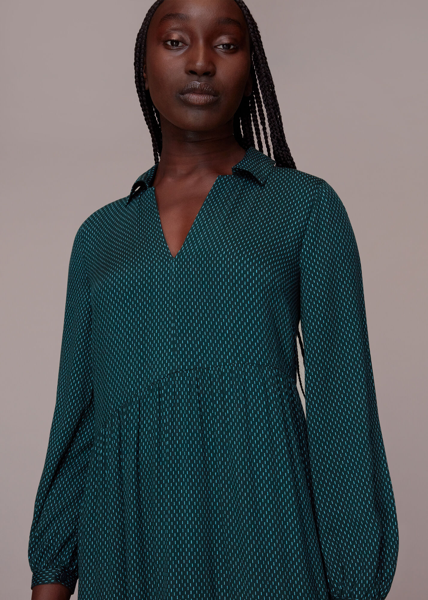 Green sales trapeze dress