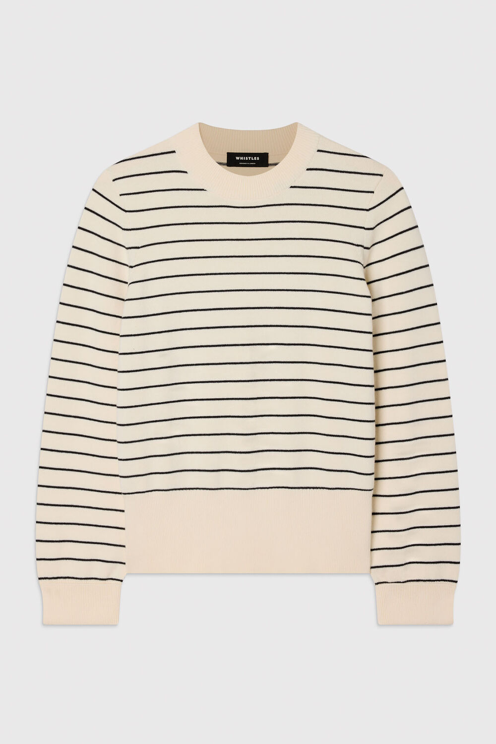 Ivory Classic Stripe Cotton Knit