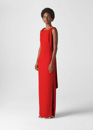 Tie Back Maxi Dress Red