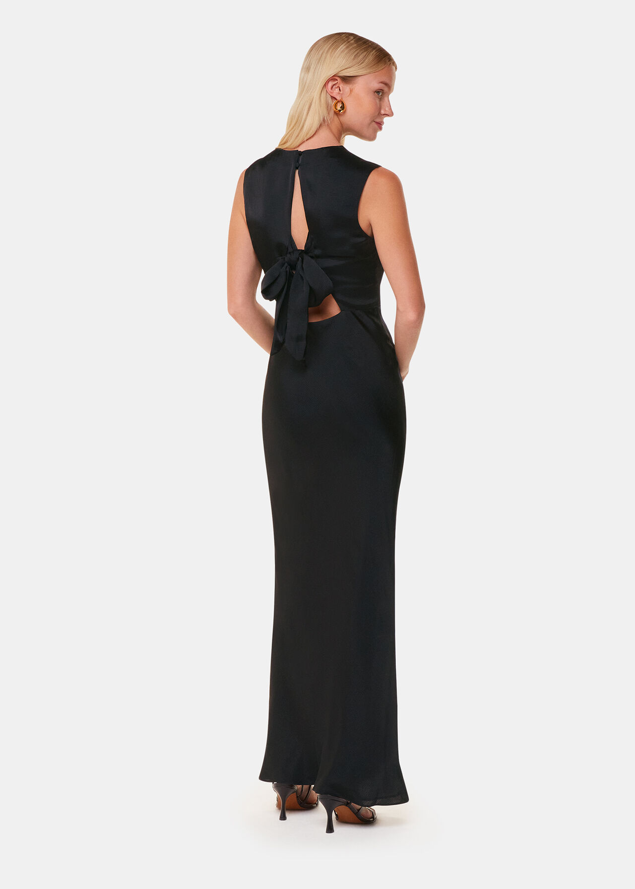 Cowl Neck Satin Maxi Dress