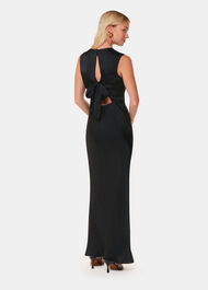 Cowl Neck Satin Maxi Dress