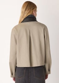 Casual Contrast Collar Jacket