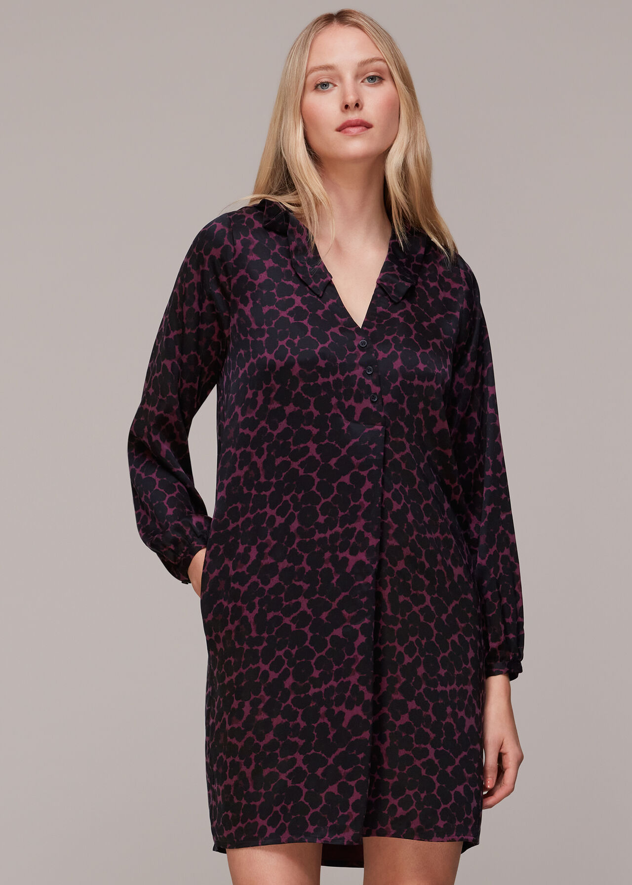 Smudge Animal Frill Dress