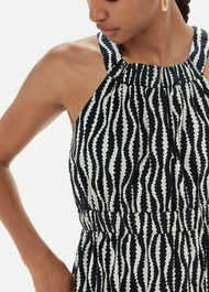 Optical Rope Cut Out Dress