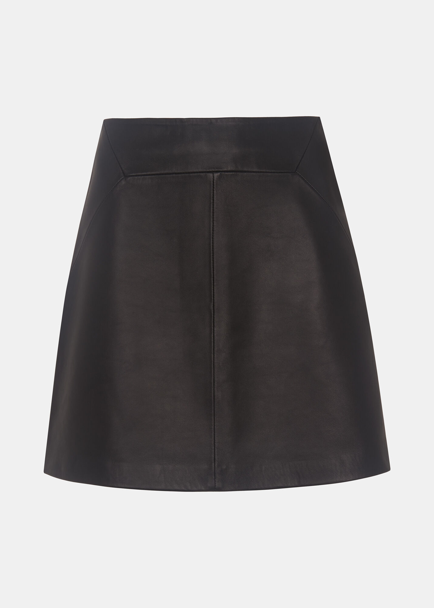 Whistles black leather skirt online