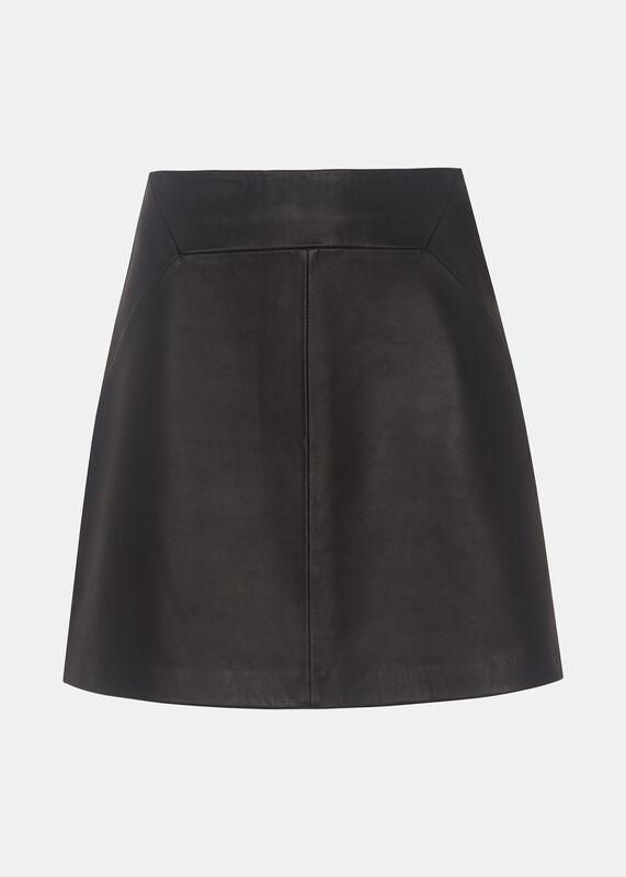 Leather A line Skirt