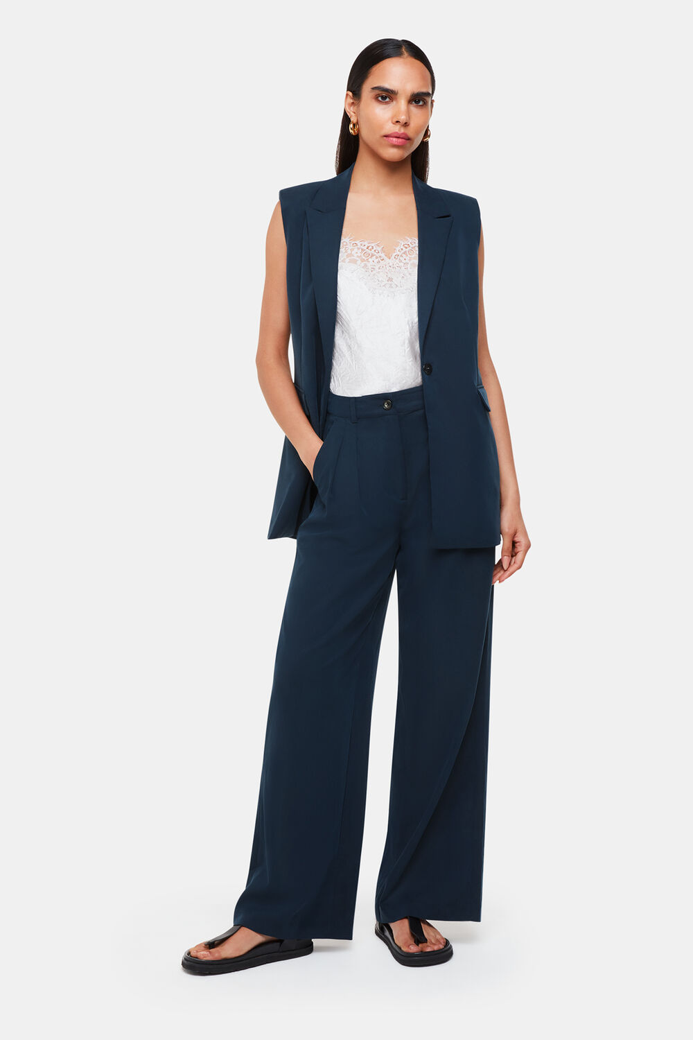 Navy Joss Tailored Trouser